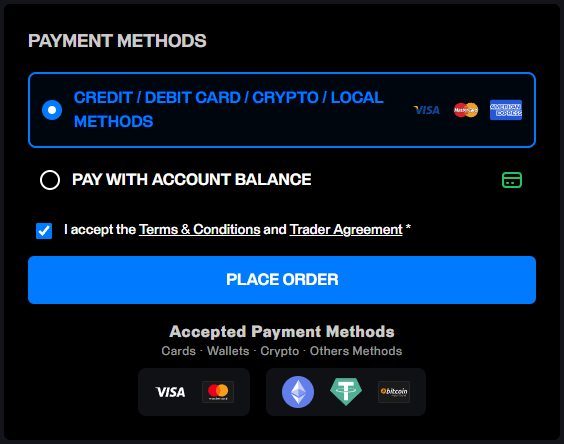 PropXP Choose Your Payment Method