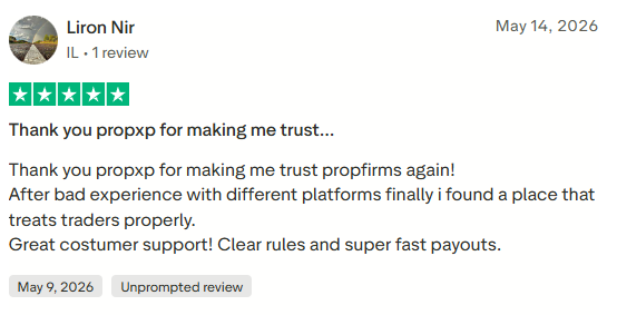 PropXP Trustpilot Comment