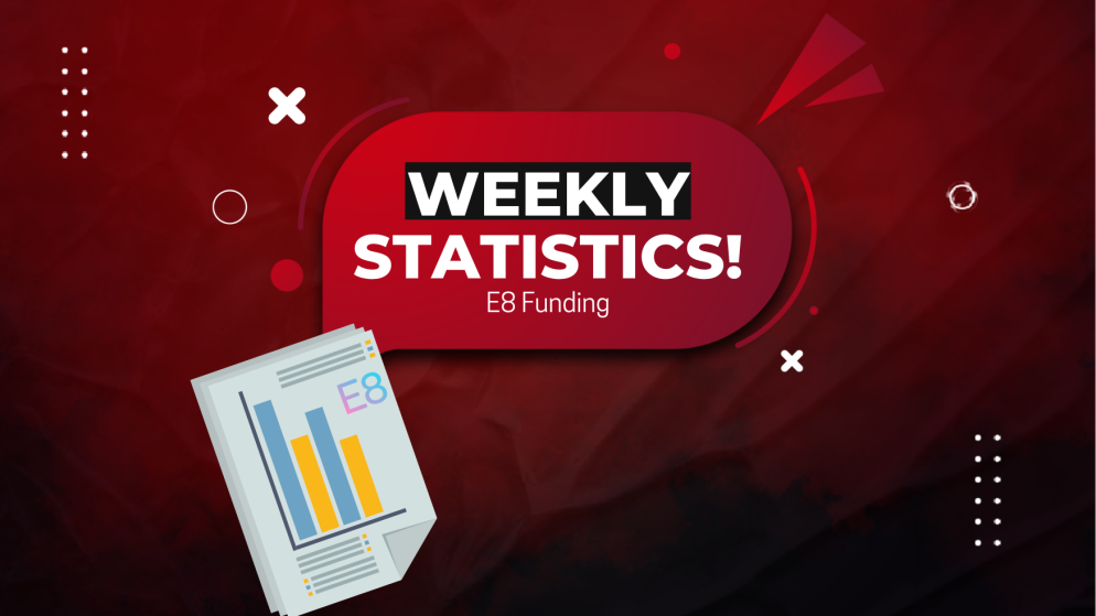 New Weekly Statistics for Week 26 by E8 Funding!