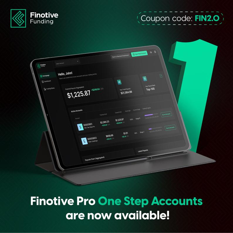 Finotive Funding has announced the availability of Finotive Pro 1-Step accounts, introducing a new era of simplicity and efficiency.