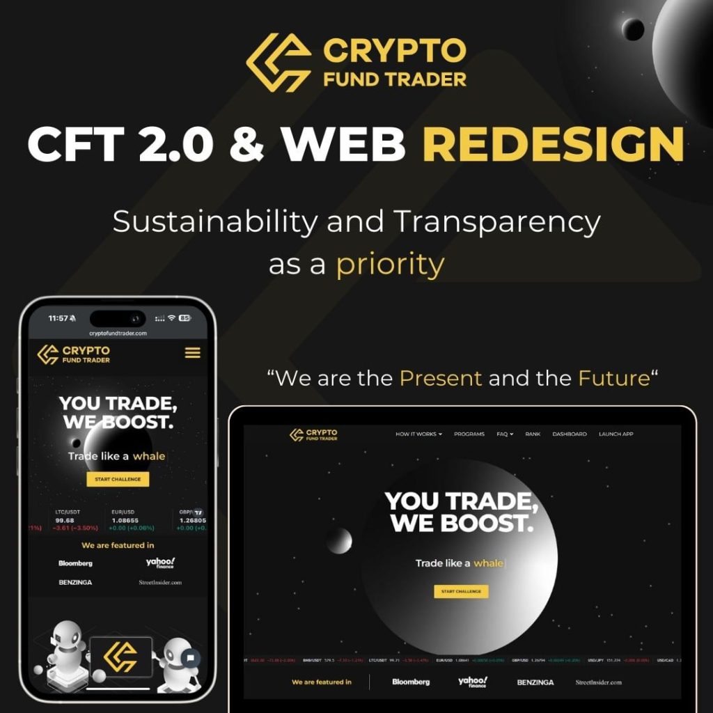 Crypto Fund Trader (CFT) has launched the redesign of its new website, marking the dawn of CFT 2.0. Check it out.