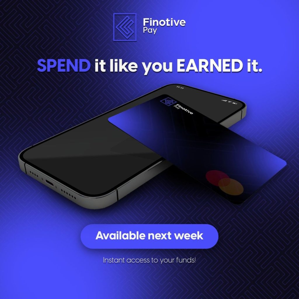 Finotive Funding has announced the imminent launch of Finotive Pay next week. Spend freely, anywhere, anytime!