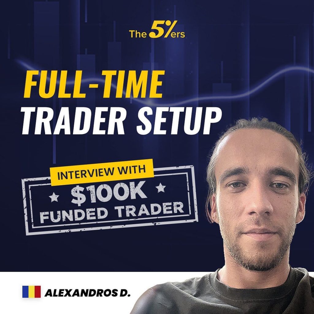 In a recent The5ers interview, Alexandros D., a 24-year-old trader from Romania with Greek heritage, shared his journey and insights.