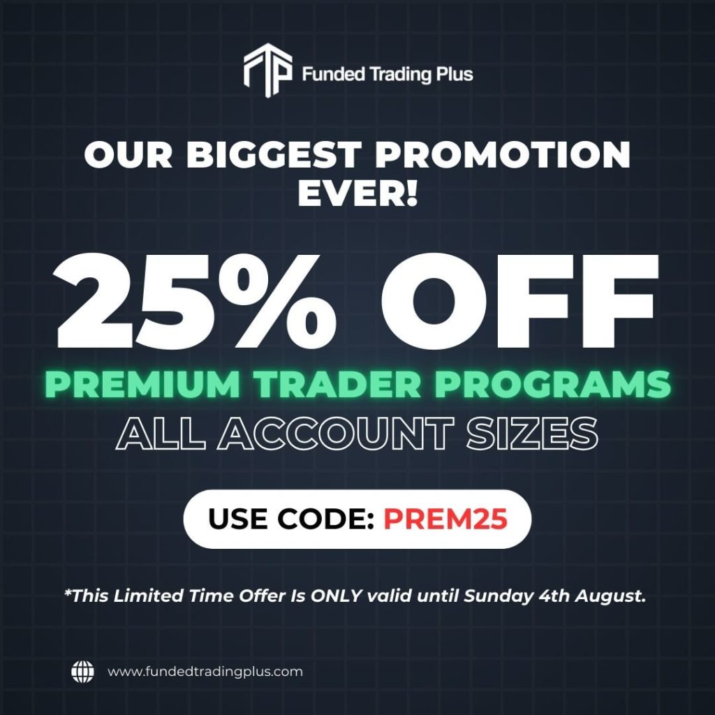 Funded Trading Plus is happy to announce a special promotional offer for its Premium Trader Programs. Get it Now!