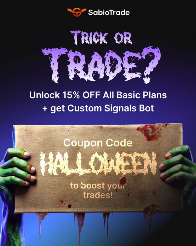 In celebration of Halloween, SabioTrade is offering a special "Trick or Trade?" offer, allowing traders to enjoy a 15% discount on all plans.