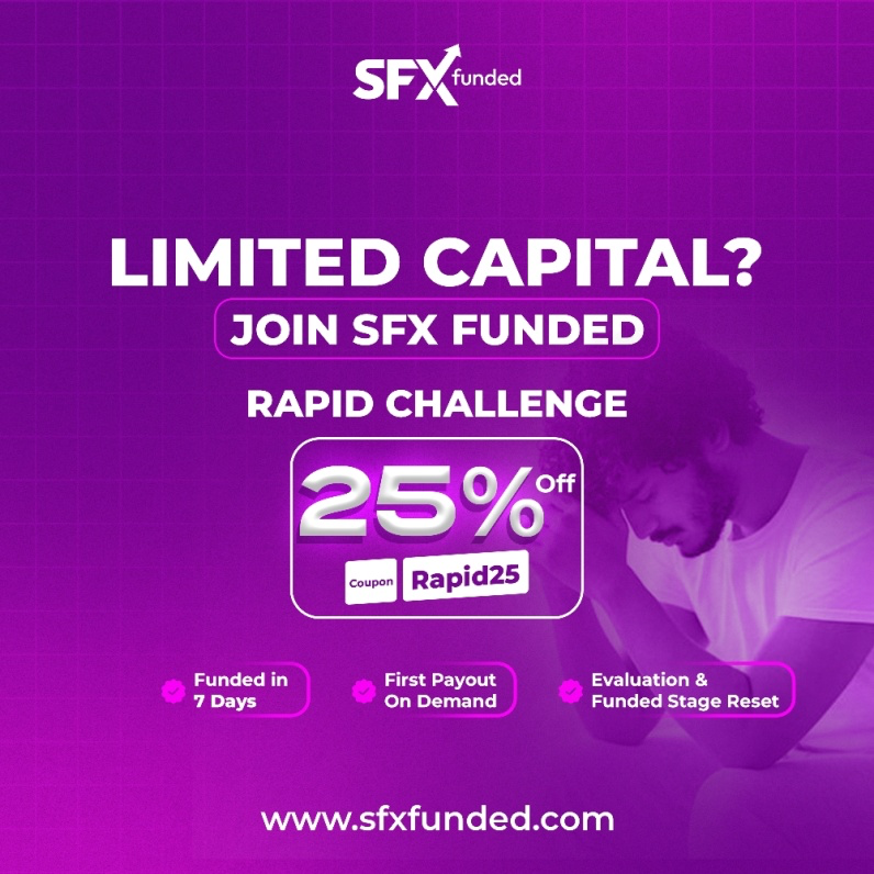 SFX Funded has recently launched a limited-time offer for traders looking to take on their “Rapid Challenge.” Read about it!
