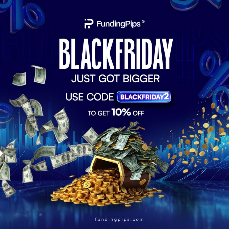 Funding Pips has announced an exciting update to its Black Friday deal by increasing its discount to 10%.