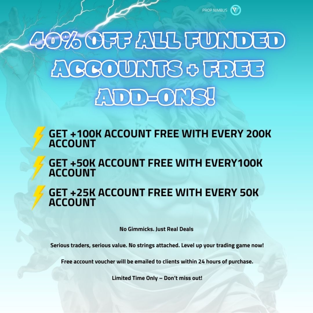 Prop Nimbus has just shared a highly anticipated promotion offering a 40% discount on all funded accounts for January.