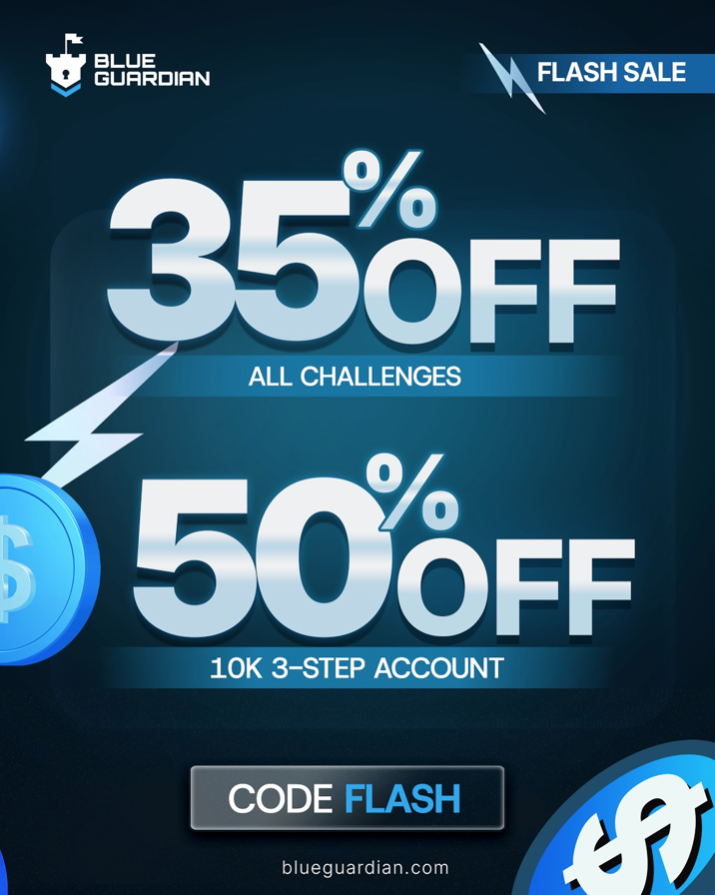 Blue Guardian has announced a Flash Sale offering massive discounts on its funded trading accounts. Read about it.