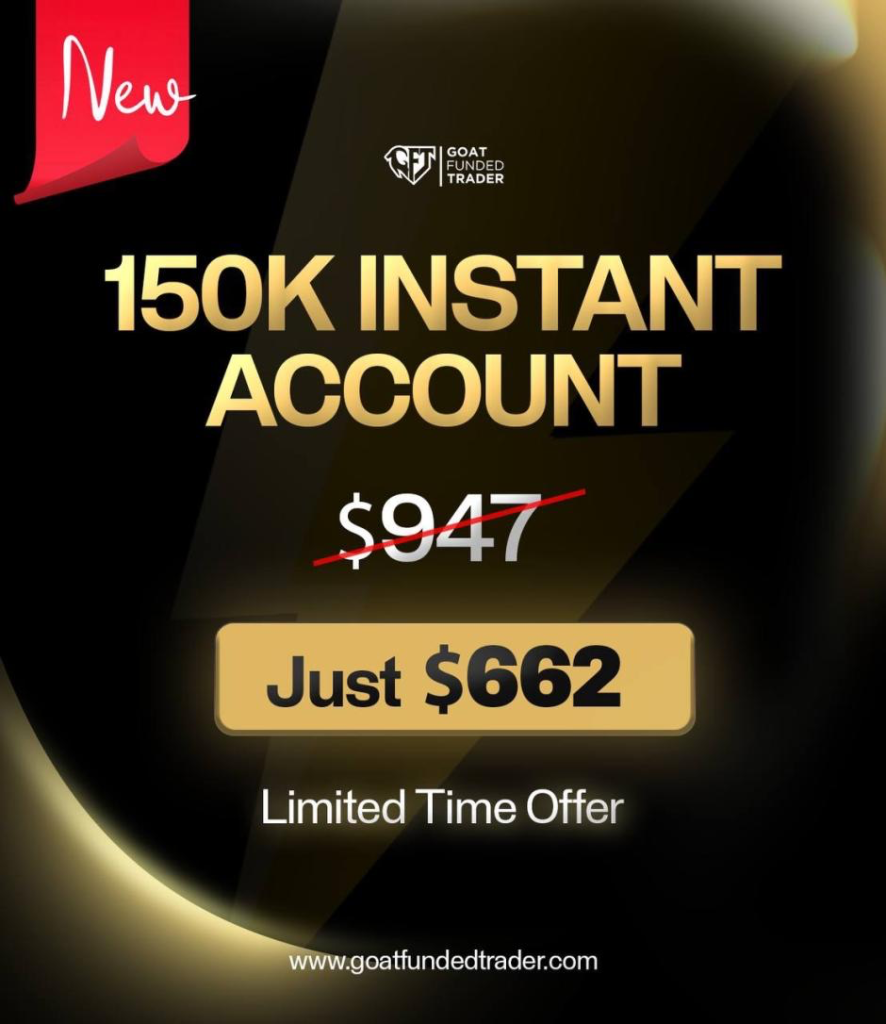Goat Funded Trader has announced an exciting new Instant Account offer that’s catching the attention of aspiring and seasoned traders.