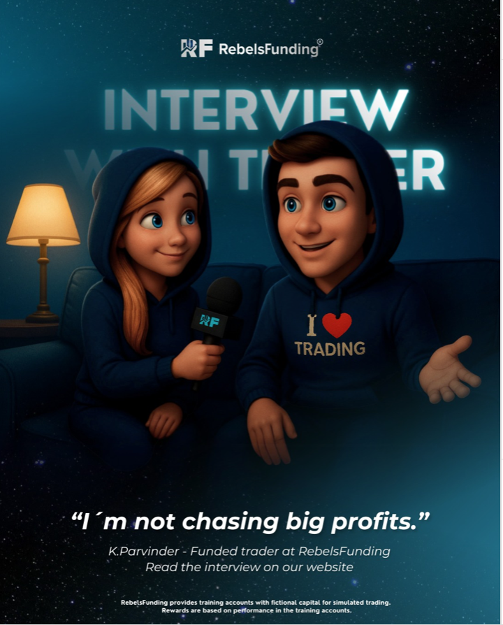 RebelsFunding recently spotlighted trader Parvinder in a candid interview, showcasing the real-world impact of consistency.