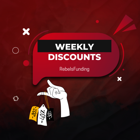RebelsFunding August Weekly Offer of Up to 53% on Accounts