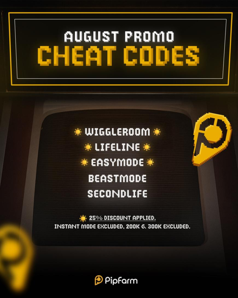 PipFarm has rolled out an ambitious set of limited-time offers called “August Cheat Codes”, aimed at giving traders more breathing room.