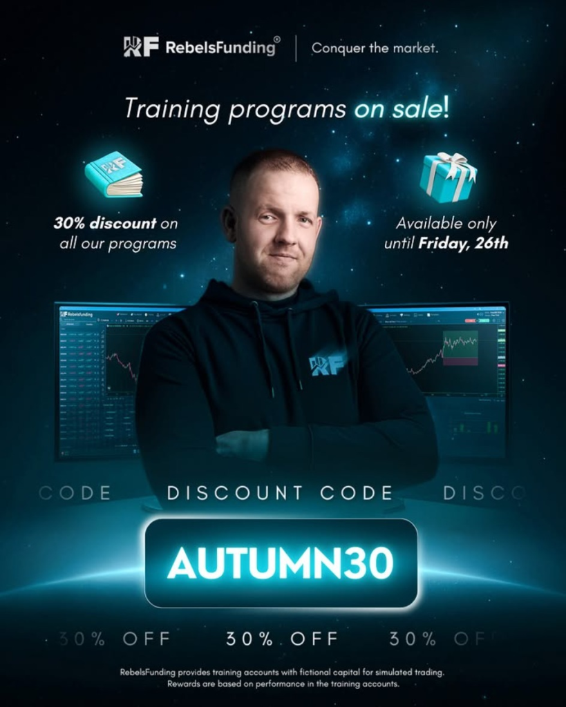 RebelsFunding has announced its limited-time Autumn Special offer, offering traders the chance to enroll in their programs.