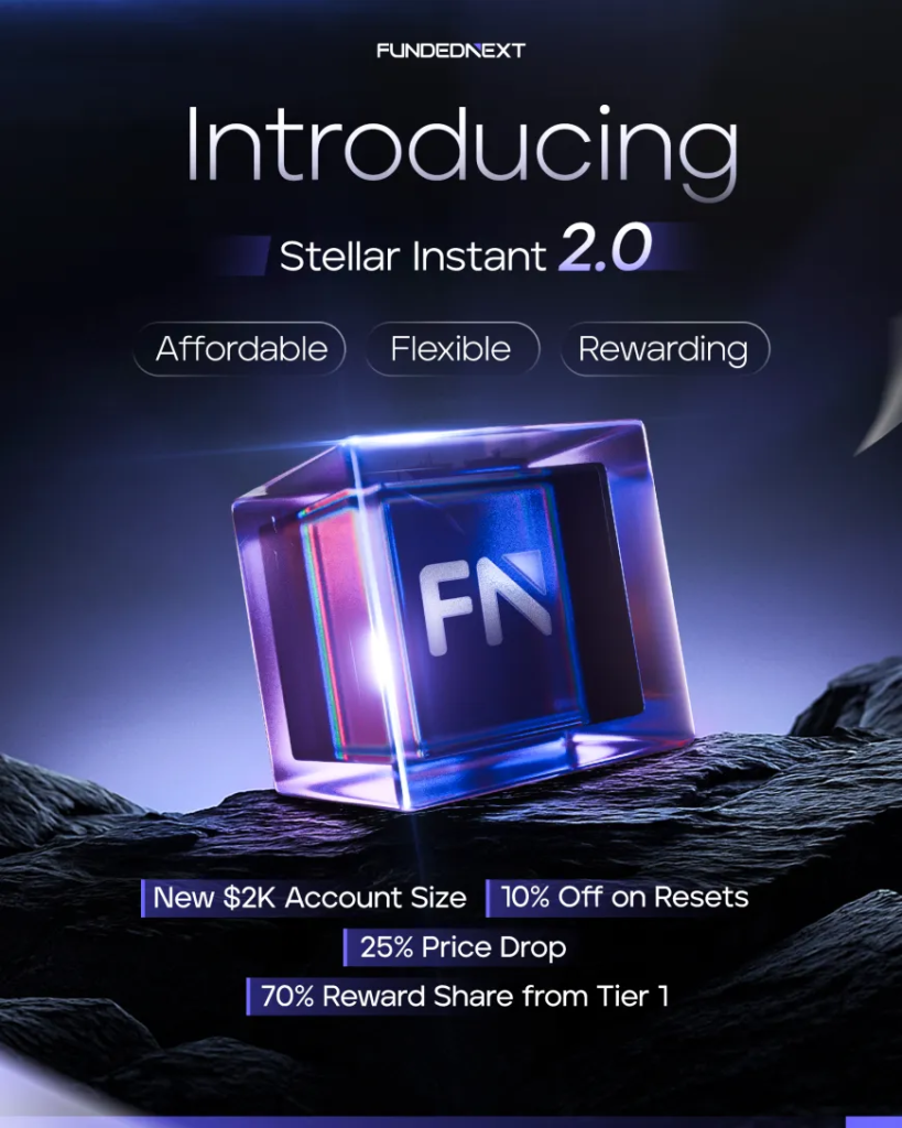 FundedNext has shared its new Update, Stellar Instant 2.0, promising traders a more affordable, flexible, and rewarding trading experience.