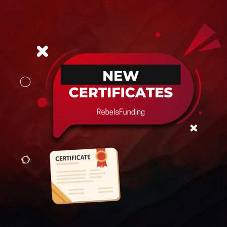 New Trader Certificates: RebelsFunding Rewards Success