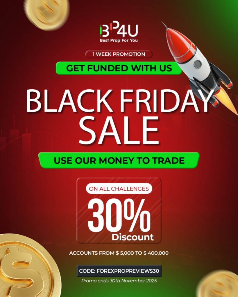 BestProp4U (BP4U) has officially launched its Black Friday Sale, rolling out a limited-time offer designed to attract traders.