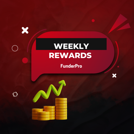 FunderPro Weekly Rewards Update Highlighting Top Trader 