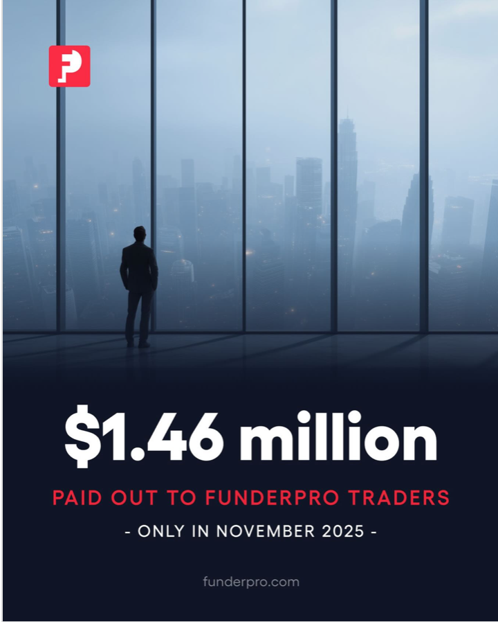 FunderPro has shared new figures highlighting the close of November, noting that the firm distributed $1.46 million in payouts to its traders.