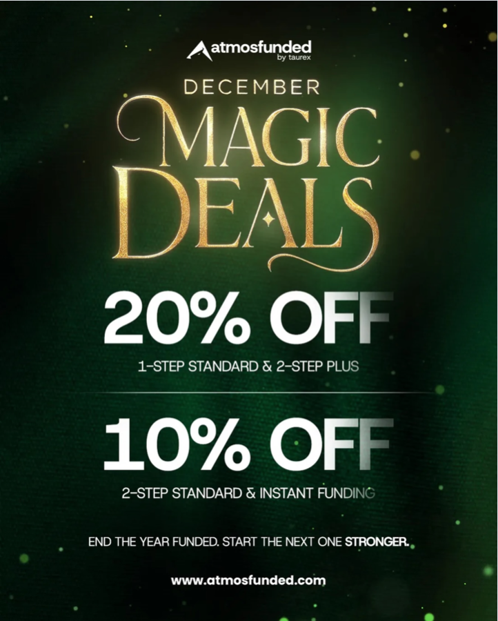 Atmos Funded has launched a set of December Magic Deals aimed at attracting traders during the holiday period.