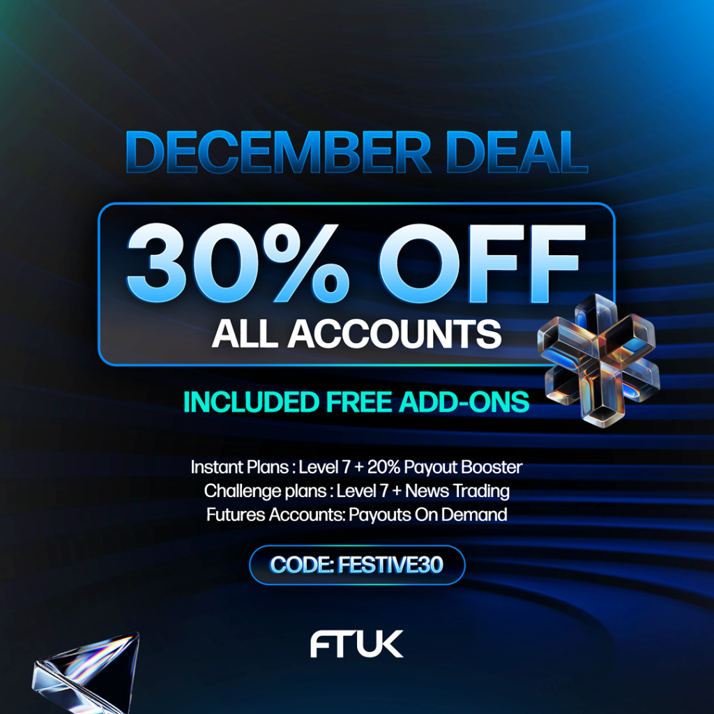 FTUK has announced its Supercharge December Offer, bringing a seasonal offer across both Futures and Forex accounts.