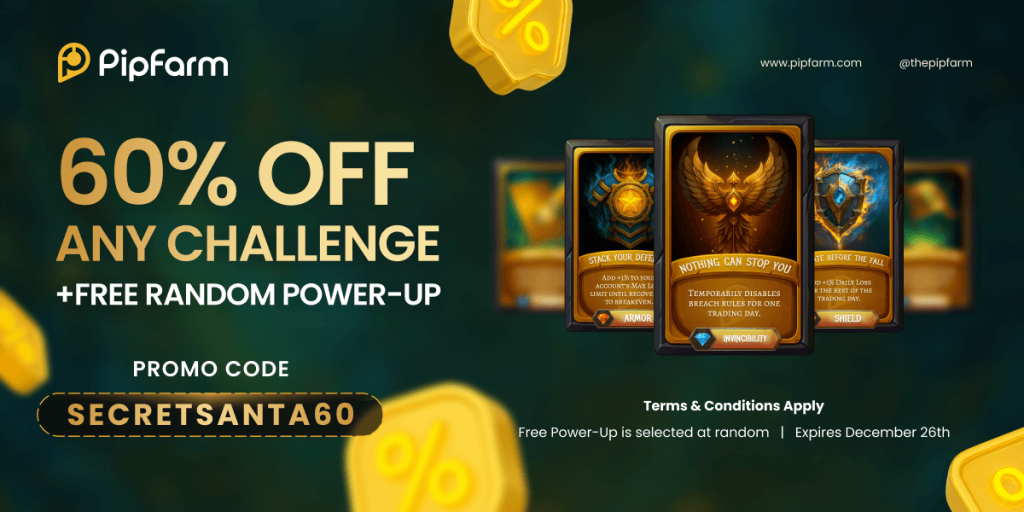 PipFarm has announced an update to its December offer with the launch of the Secret Santa Boost, offering traders a 60% discount.