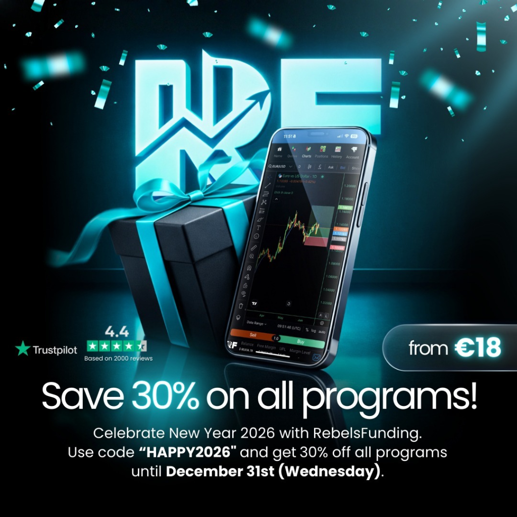 RebelsFunding has announced a New Year 2026 offer that gives traders a 30% discount across all of its funding programs.
