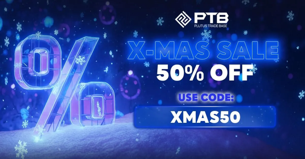 Plutus Trade Base (PTB) has shared a special Christmas offer, offering traders the chance to access any of its challenge plans at half price.