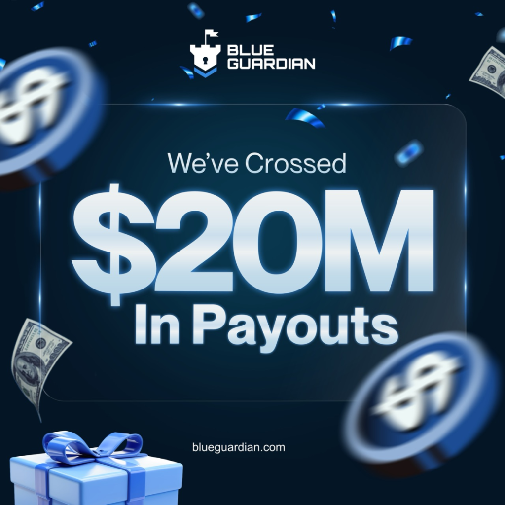 Blue Guardian announced that it has paid out more than $20 million to its traders, marking a new payout milestone in the firm’s development.