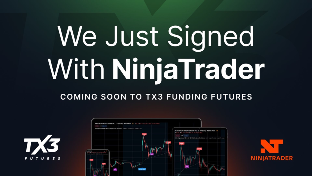 TX3 Funding has confirmed a platform expansion for its futures trading products, announcing NinjaTrader as a new trading platform.