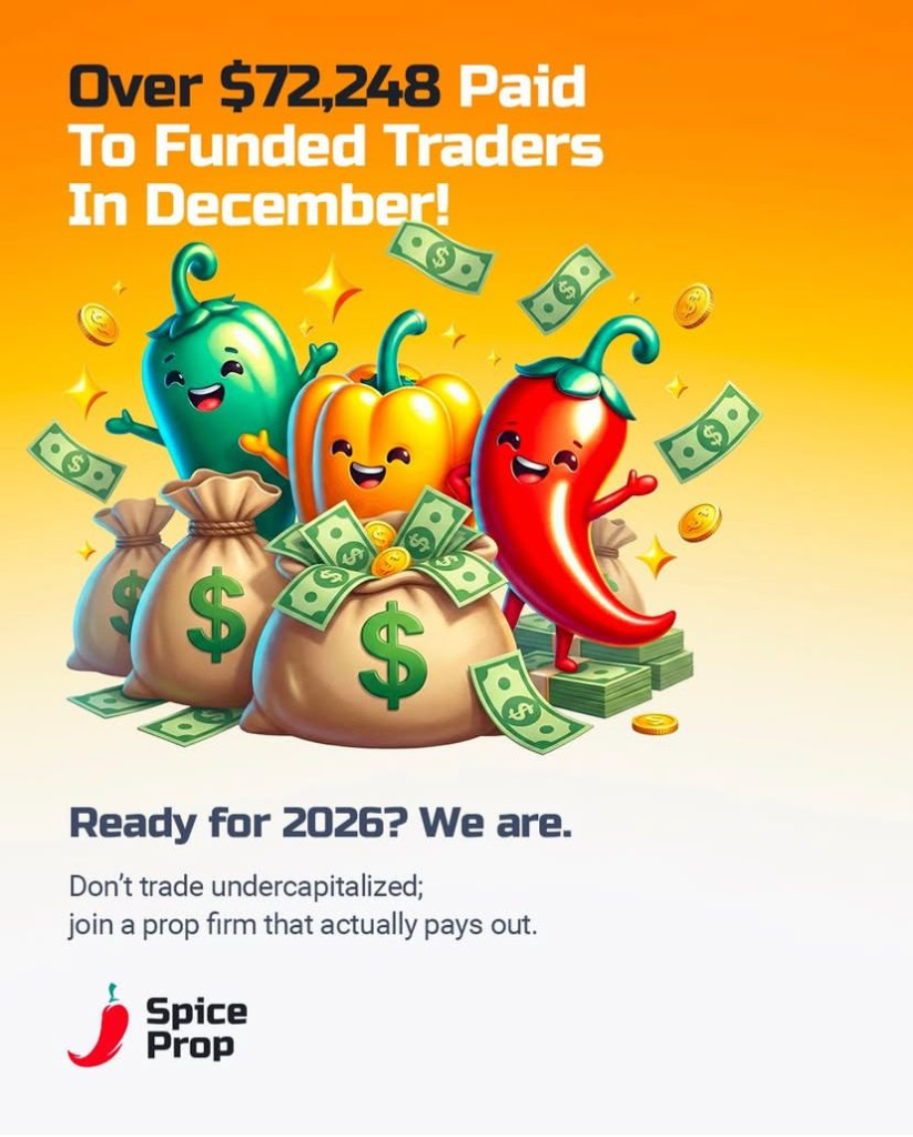 SpiceProp has reported paying $33,000 to funded traders during December, adding to its growing record of trader payouts.
