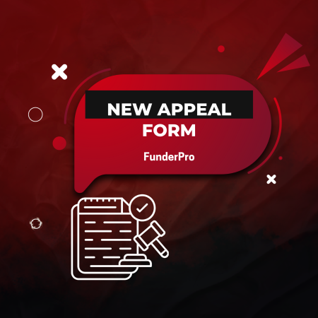 FunderPro New Appeal Form for Failed Trading Accounts