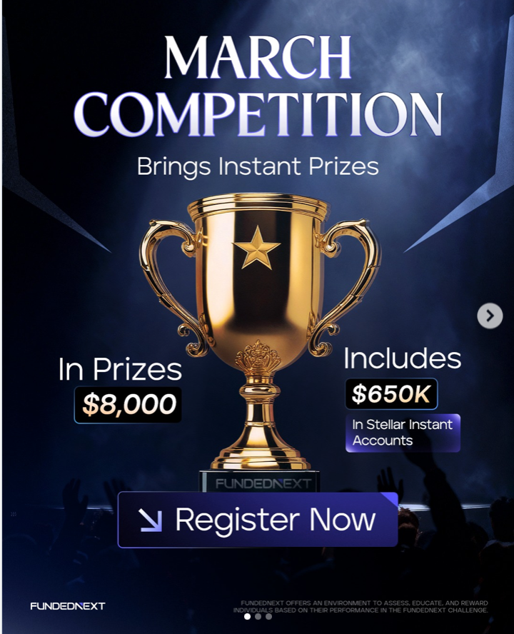FundedNext has announced changes to its Monthly Trading Competition for March, introducing a structure that allows participants to win.