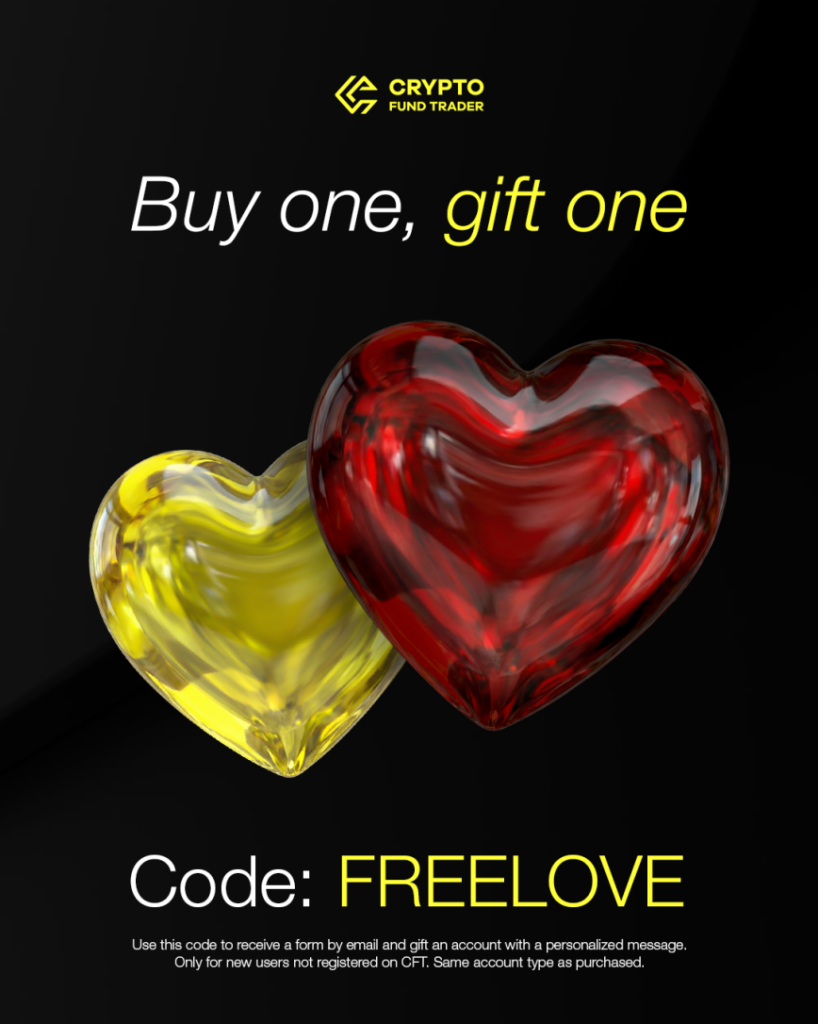 Crypto Fund Trader has announced a special Valentine’s Day offer to encourage traders to share opportunities with their partners.