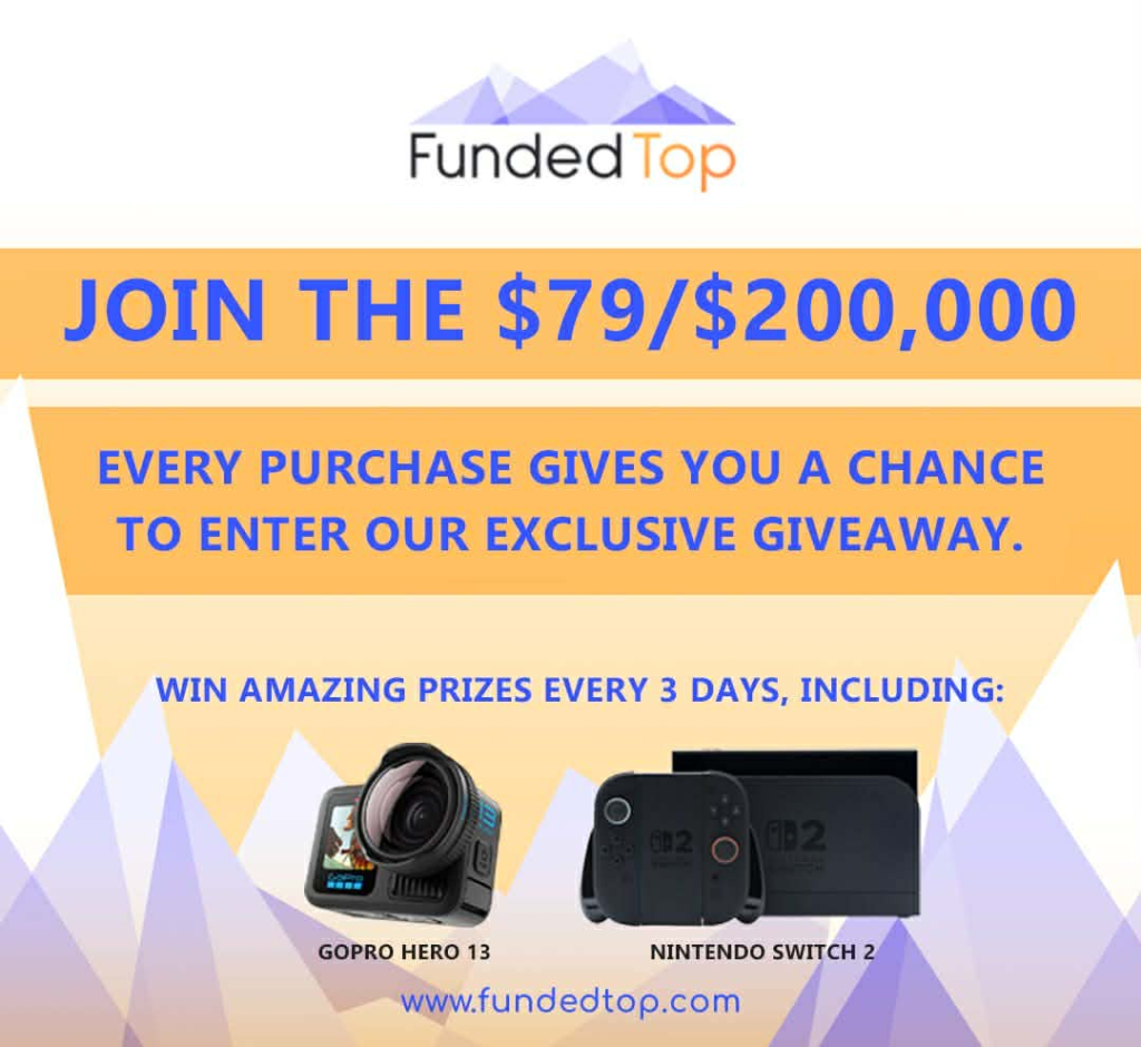 FundedTop has introduced a new February giveaway campaign that combines discounted access to its trading challenges.