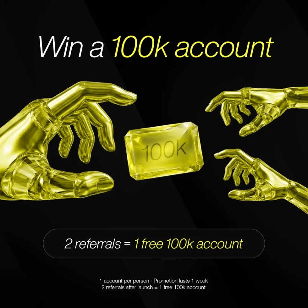 Crypto Fund Trader has introduced a limited-time referral offer that allows traders to earn a free $100,000 funded account.