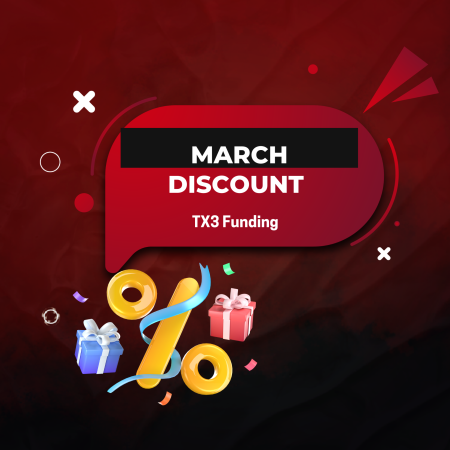 TX3 Funding Rolls Out March Discount With Flat 25% Off
