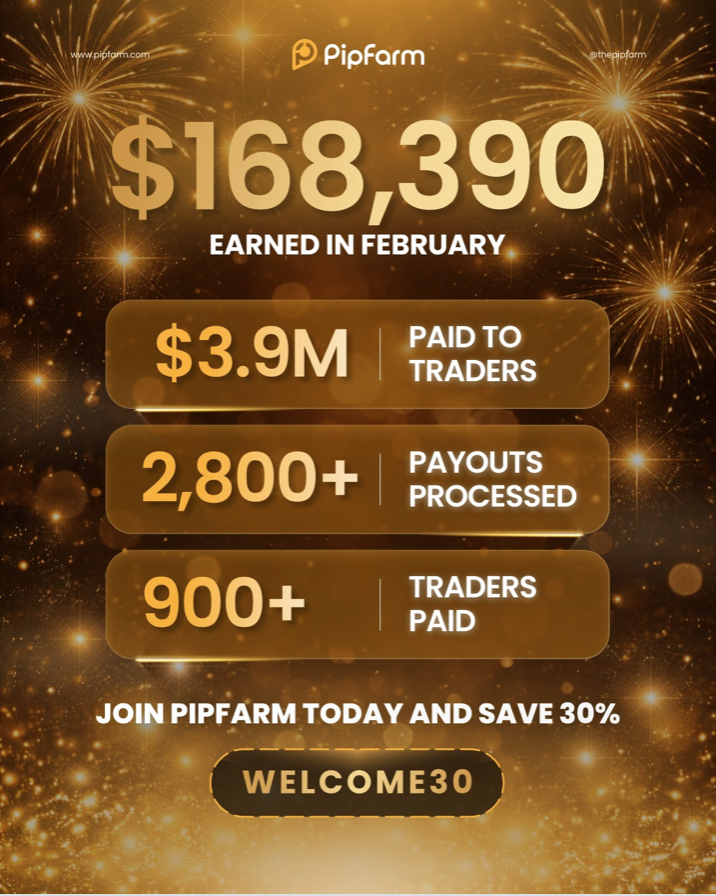 PipFarm has released its February stats, highlighting payouts and trader participation across its platform. Check it out!
