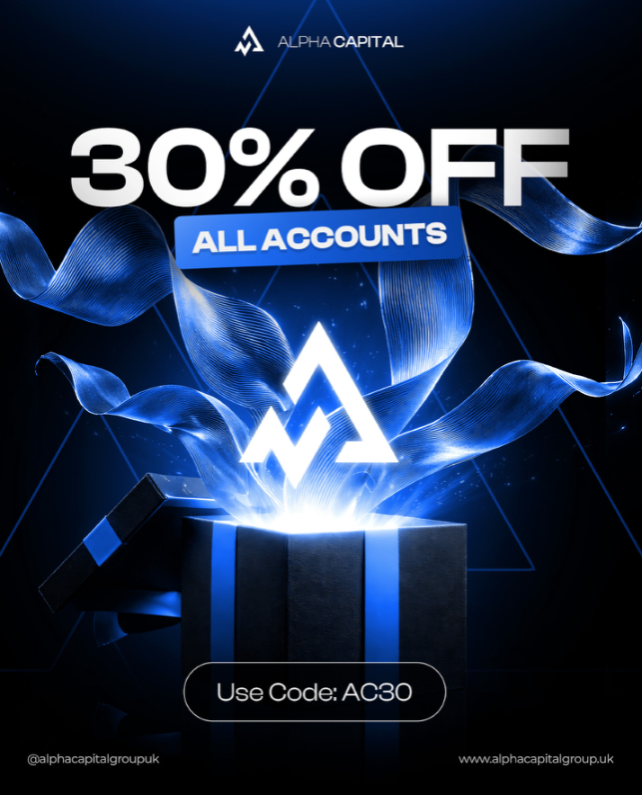 Alpha Capital Group has announced a limited-time discount, offering 30% off all trading accounts as part of a short offer window.