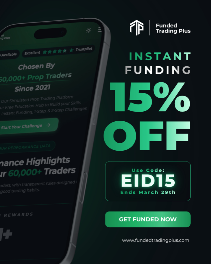 Funded Trading Plus has introduced a short-term offer, offering traders discounted access to its instant funding program.