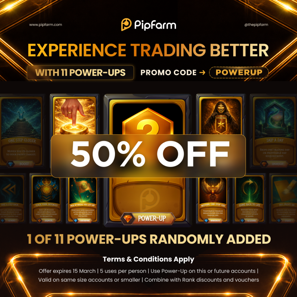 PipFarm has announced a limited-time offer that cuts the price of its trading challenges by half and adds a complimentary “power-up.”