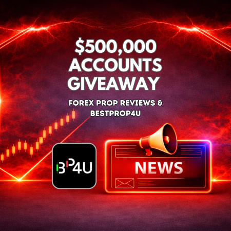 Forex Prop Reviews Launches $500k Giveaway with BestProp4U