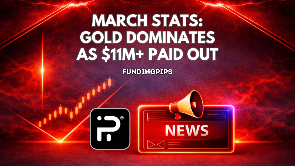FundingPips March Stats: Gold Dominates as $11M+ Paid Out
