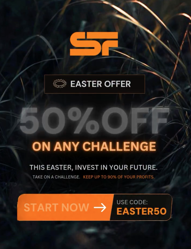 Sway Funded has introduced a limited-time Easter offer, offering traders a 50% discount across all of its challenge programs.