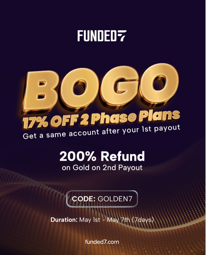 Funded7 has rolled out its May BOGO offer, bringing a mix of discounted entry and performance-based rewards.