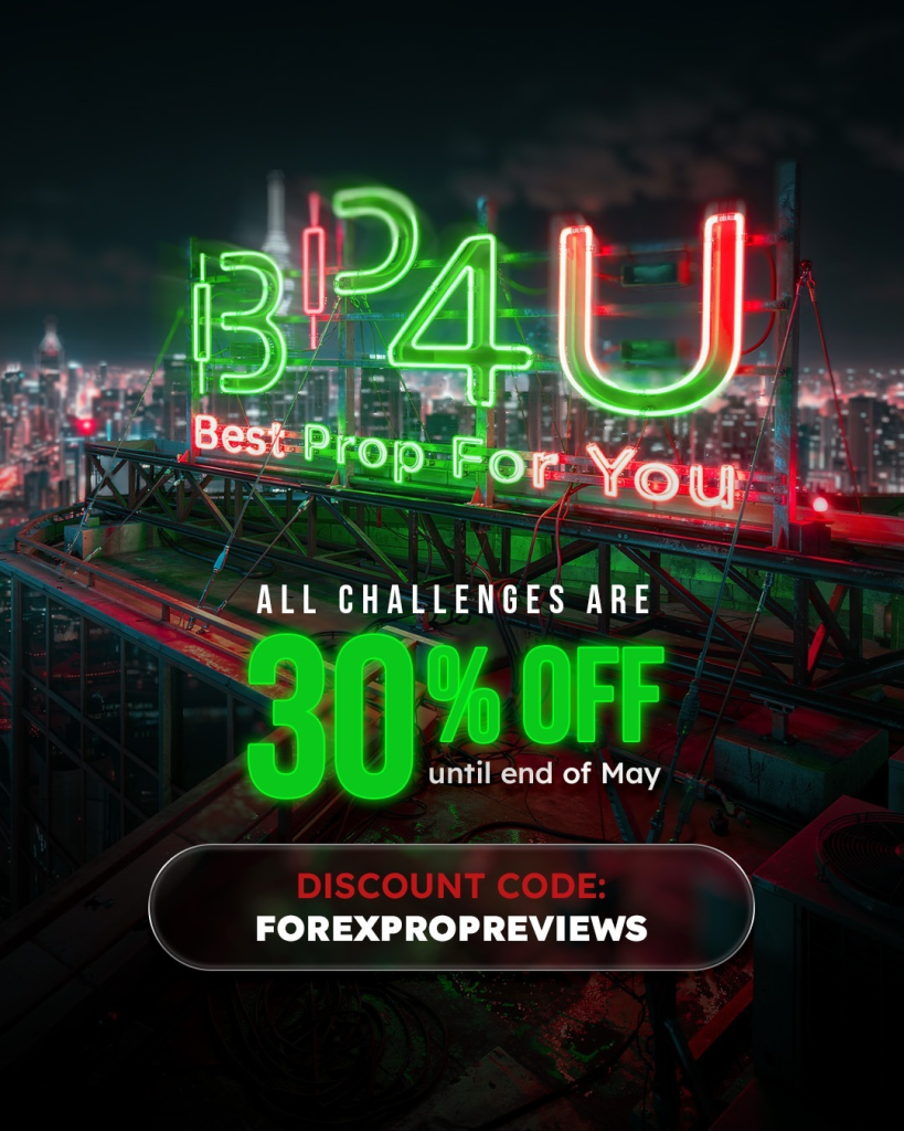 BestProp4U 60% discount cuts costs on $100K prop firm challenges through May with stacked savings for traders.