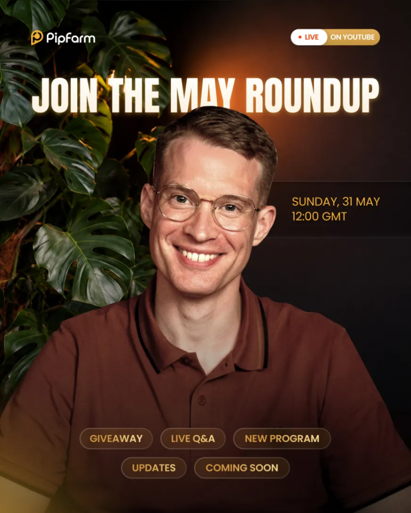 PipFarm has announced its next community livestream, titled the “May Roundup,” scheduled to take place on Sunday.