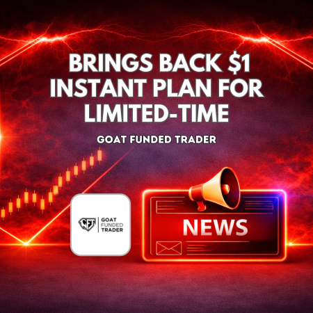 Goat Funded Trader Brings Back $1 Instant Plan for Limited-Time
