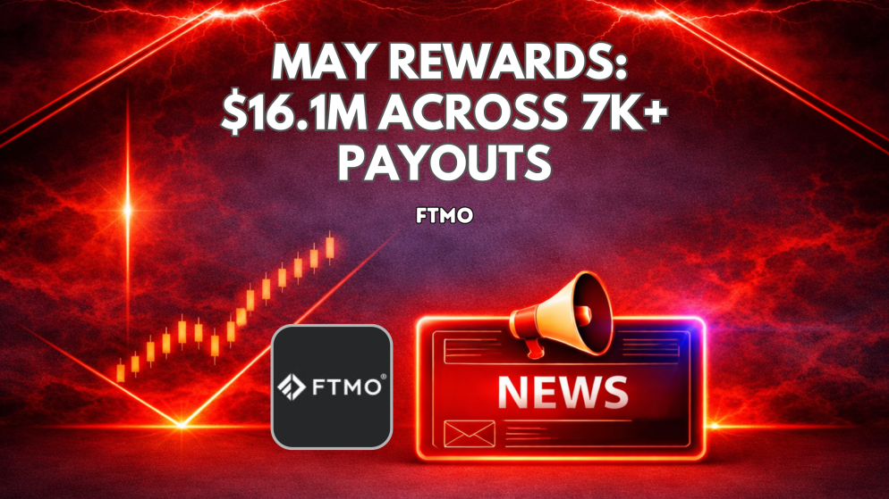 FTMO May Rewards Surpass $16.1 Million Across 7,600+ Payouts