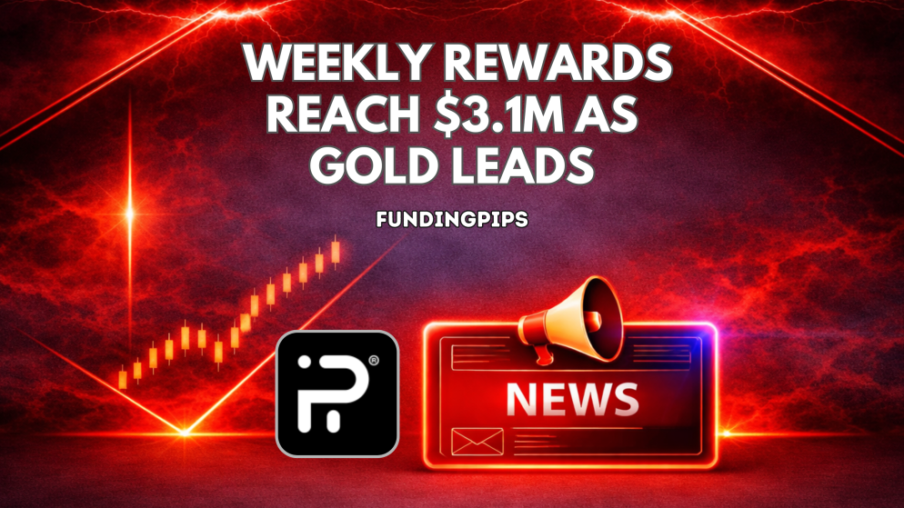 FundingPips Weekly Rewards Reach $3.1M as Gold Leads Trading Activity